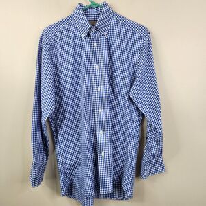 Gitman Bros Long Sleeve Gingham Plaid Single Pocket Button Down Shirt 15-32